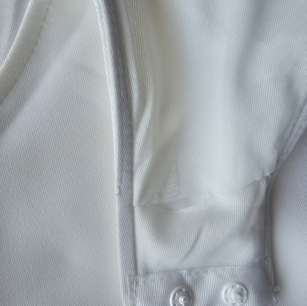 NWT Zara White and Green Bodysuit with V-Neck and Athletic Cut. - Picture 10 of 11